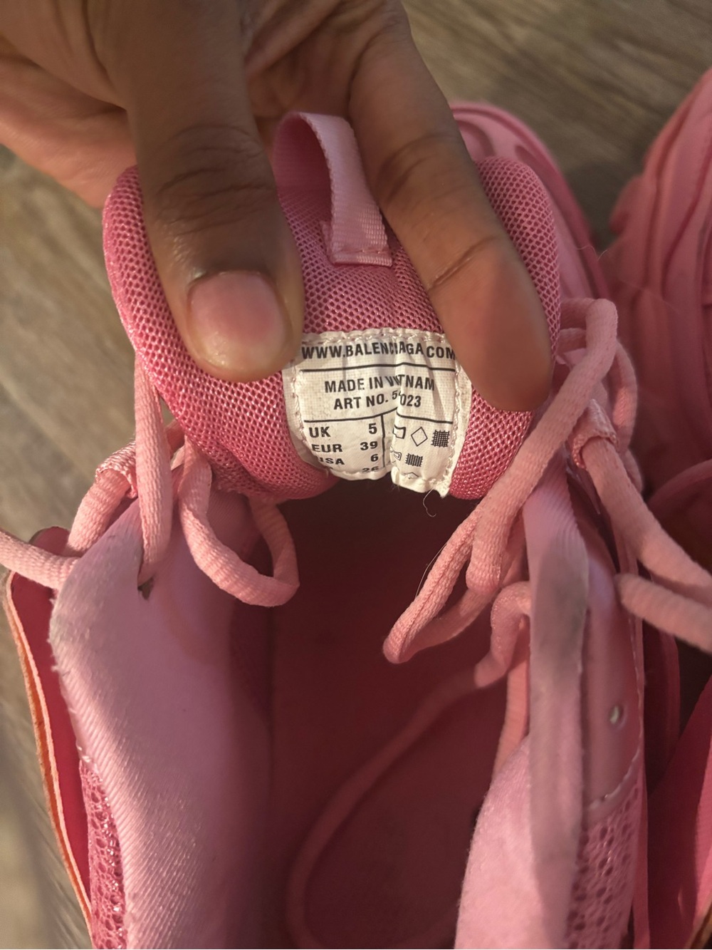 Balenciaga Kids Pink Chunky Trail Sneakers - Picture 4 of 4
